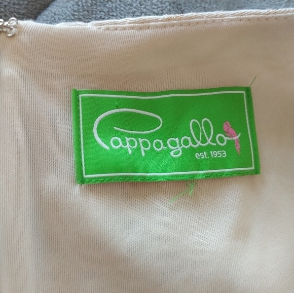 Pappagallo Cream & Gold Classic Sheath Dress 10 - Picture 6 of 12